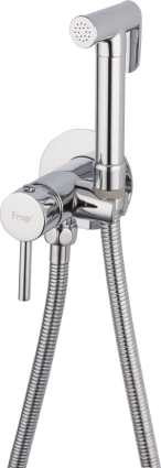 Гигиенический душ Frap F7505-2 со смесителем, С ВНУТРЕННЕЙ ЧАСТЬЮ, хром, 1 режим