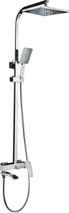 Душевая стойка Gappo G07-8 G2407-8 хром штанга 157 см, шланг 150 см, 1 режим
