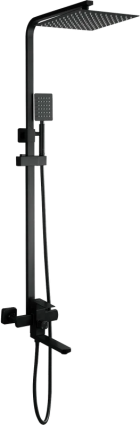 Душевая стойка Frap H802-6 F24802-6 черная цвет черный, штанга 134.3 см