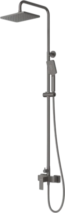 Душевая стойка Cezares Slider SLIDER-CD-GM со смесителем, оружейная сталь, цвет темный хром, 1 режим