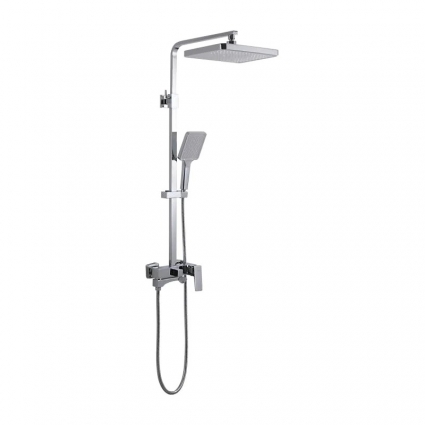 Душевая стойка Frap H76 F2476 хром штанга 151 см, шланг металлический 150 см, 3 режима