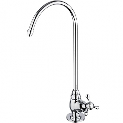 Кран Frap H52 F1052-9 для фильтра, хром, двухвентильный, длина излива 12.6 см