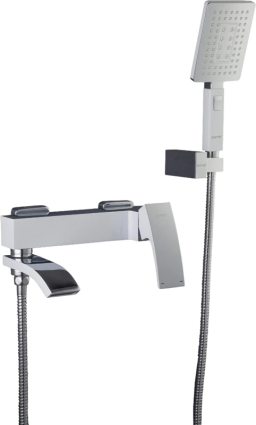 Смеситель для ванны с душем Gappo G07-8 G3207-8 белый, хром, однорычажный, длина излива 19.1 см