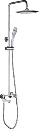 Душевая стойка Gappo G48 G2448 хром штанга 136 см, шланг 150 см, 1 режим