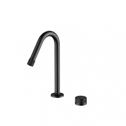 Смеситель для раковины Black&White Gravity 7108MB matt black однорычажный, черный