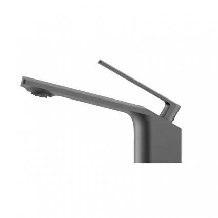 Смеситель для раковины Black&White Gravity 7104GM gun metal однорычажный, длина излива 13.1 см