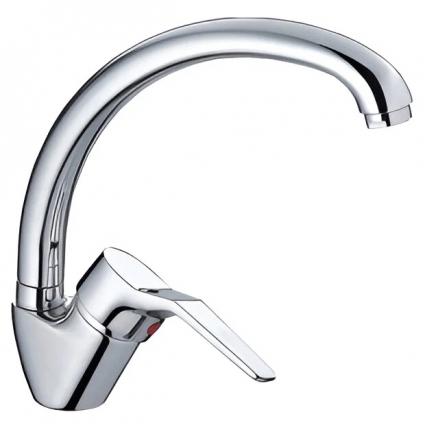 Смеситель для кухни Frap H63 F4163-2 хром однорычажный, длина излива 19.6 см