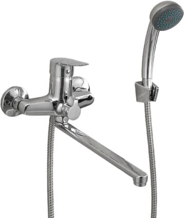 Смеситель с длинным изливом для ванны Frap H703 F22703-B, однорычажный, хром