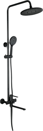 Душевая стойка Frap H67-6 F2467-6 черная цвет черный, штанга 136 см