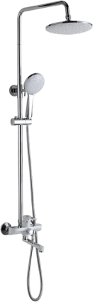 Душевая стойка Frap H41 F2441 хром штанга 135 см, 3 режима