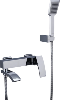 Смеситель для ванны с душем Gappo G07 G3207 хром, однорычажный, длина излива 19.1 см
