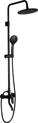 Душевая стойка Frap F2429 черная цвет черный, штанга 142.5 см