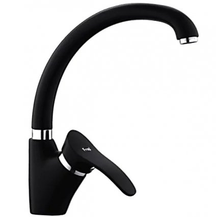 Смеситель для кухни Frap H01 F4101-11 черный однорычажный, длина излива 20.9 см