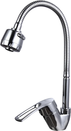 Смеситель для кухни Frap H701 F43701-B с гибким изливом, однорычажный, хром
