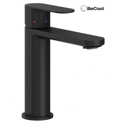 Смеситель для раковины Ravak Chrome II CR II 014.21BL BeCool, матовый черный, однорычажный, длина излива 12.7 см