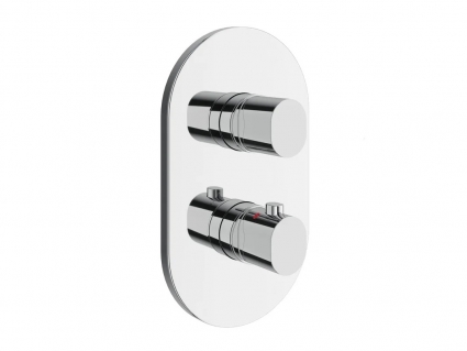 Термостатический смеситель встраиваемый Ravak Chrome II CR II 063.00CR II.O2 для ванны с душем, хром, термостат