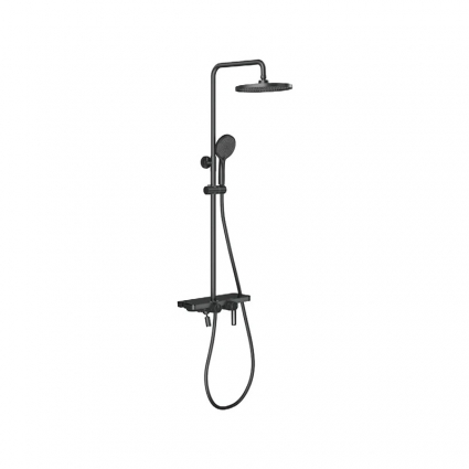 Душевая стойка Gappo G96 G2496-26 черная цвет черный, штанга 156 см