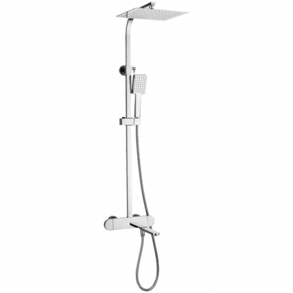 Душевая стойка Gappo G83 G2483-40 хром штанга 158.1 см, шланг металлический 150 см, 1 режим