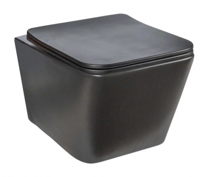 Унитаз подвесной Creto Logan L2 1002-002-L2BLMAT черный, 36x55 см