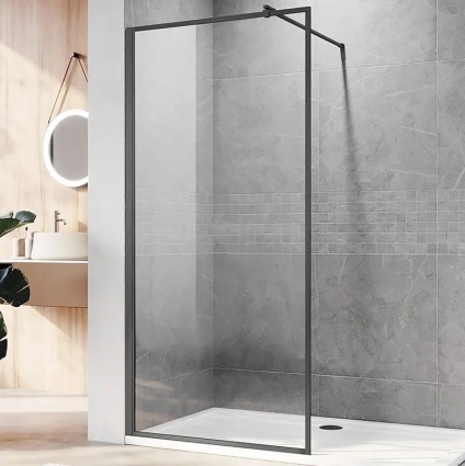 Душевая перегородка Veconi Korato KR81GR-70-01-C8 70 см, профиль брашированный графит, стекло прозрачное