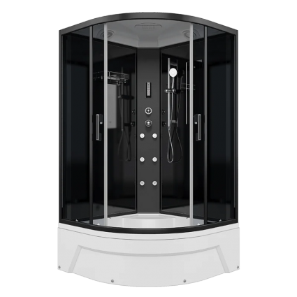 Душевая кабина Erlit ER5720TB4 четверть круга, с гидромассажем, c крышей