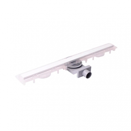Душевой трап (лоток) Plumberia Selection PSM Modular 4x60 белый матовый в пол, выпуск боковой