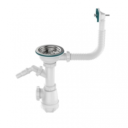 Сифон для мойки Aquant Professional B0141-29-MR с отводом, хром