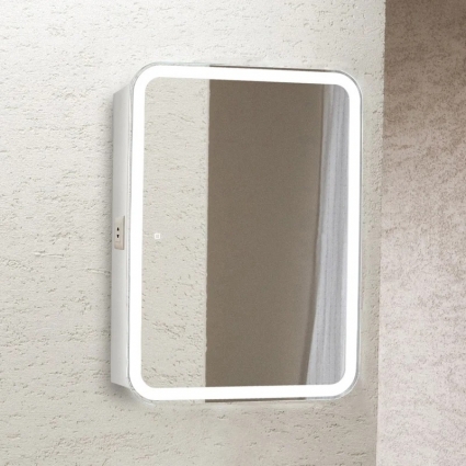 Зеркало-шкаф Silver Mirrors Фиджи Flip 50x75 с подсветкой, белое