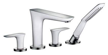 Смеситель Hansgrohe PuraVida на борт ванны двухвентильный, хром