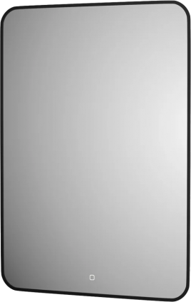 Зеркало Defesto Aura DF 2979S 70x100, с теплой подсветкой, сенсорный выключатель, черное