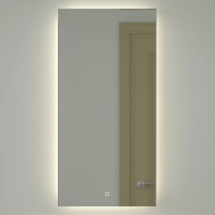 Зеркало Defesto Glow DF 2505S 50х100 с LED-подсветкой, 4 500 K, сенсорный выключатель