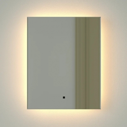 Зеркало Defesto Glow DF 2511R 40х50 с LED-подсветкой, 3000 K, инфракрасный выключатель