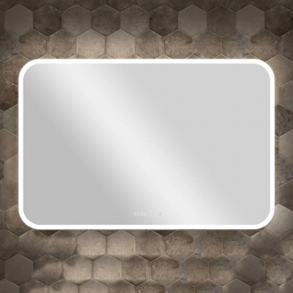 Зеркало Silver Mirrors Стив 120x80 с подсветкой, с подогревом, с часами
