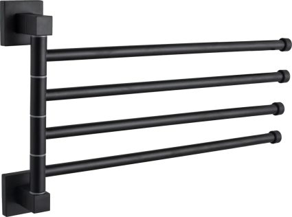 Полотенцедержатель D-lin 222 D255222 40 см, черный, подвесной, поворотный