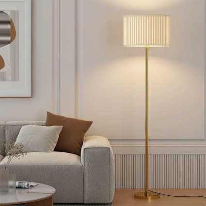 Торшер TopDecor Adam F1 33 в современном стиле, цвет белый, мощность 60 Вт