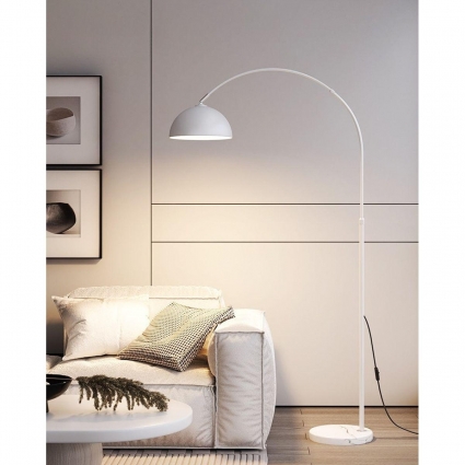 Торшер TopDecor Jazz F1 10 в современном стиле, цвет белый, мощность 60 Вт