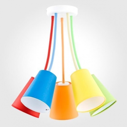 Потолочный светильник TK Lighting 2107 Wire Colour в современном стиле, цвет разноцветный