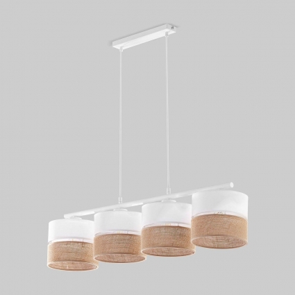Подвесная люстра TK Lighting 6576 Linobianco цвет белый, мощность 60 Вт