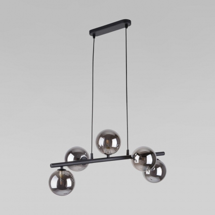 Подвесная люстра TK Lighting 6707 Estera Black в современном стиле, цвет серый