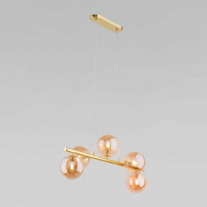 Подвесная люстра TK Lighting 4549 Estera Gold в современном стиле, цвет желтый