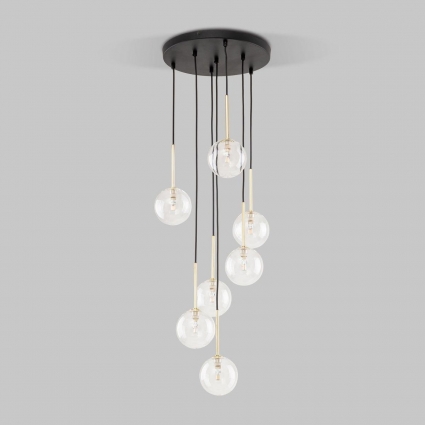 Подвесная люстра TK Lighting 5362 Nilos в современном стиле, цвет черный, мощность 56 Вт