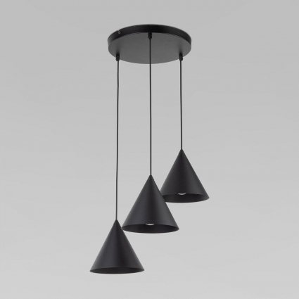 Подвесная люстра TK Lighting 10067 Cono в современном стиле, цвет черный, мощность 45 Вт