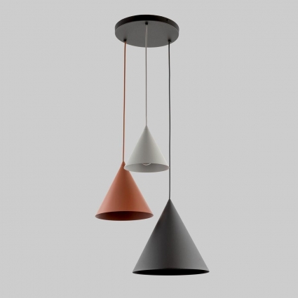 Подвесная люстра TK Lighting 6633 Cono в современном стиле, цвет белый, мощность 45 Вт
