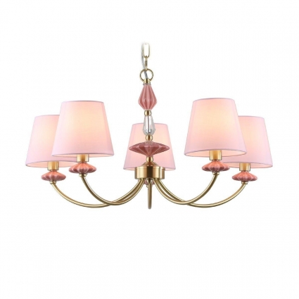 Подвесная люстра Ambrella Light High Light Ceramo Classic LH75024 цвет розовый, мощность 200 Вт