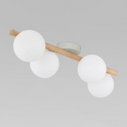 Потолочная люстра TK Lighting 5769 Estera Wood цвет белый, мощность 32 Вт
