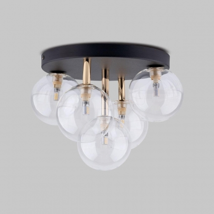 Потолочная люстра TK Lighting 758 Nilos в современном стиле, цвет черный, мощность 40 Вт
