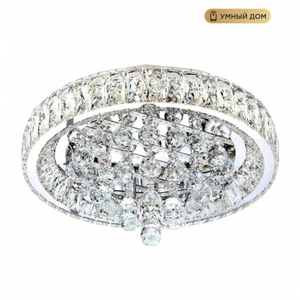 Потолочная люстра LED4U L032-500 с функцией УД, в стиле модерн, цвет хром