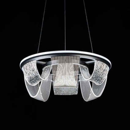 Подвесной cветильник LED4U L7706-460 BK в стиле модерн, цвет черный, мощность 65 Вт
