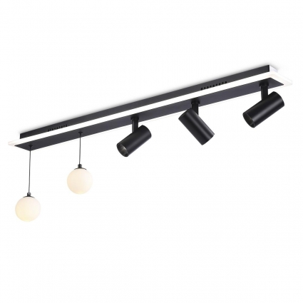 Потолочный светодиодный светильник Ambrella light Comfort LineTech FL66202 в стиле Хай-тек, цвет черный