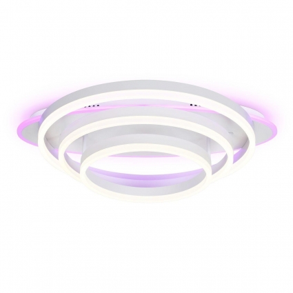 Потолочный светодиодный светильник Ambrella light Acrylica Disk FA8522 в стиле Хай-тек, цвет белый